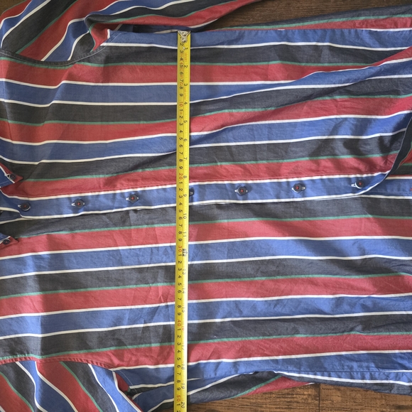 Haupt Slim Fit Button Down Striped Multicolor Men's Shirt L 16.5 - Picture 8 of 11